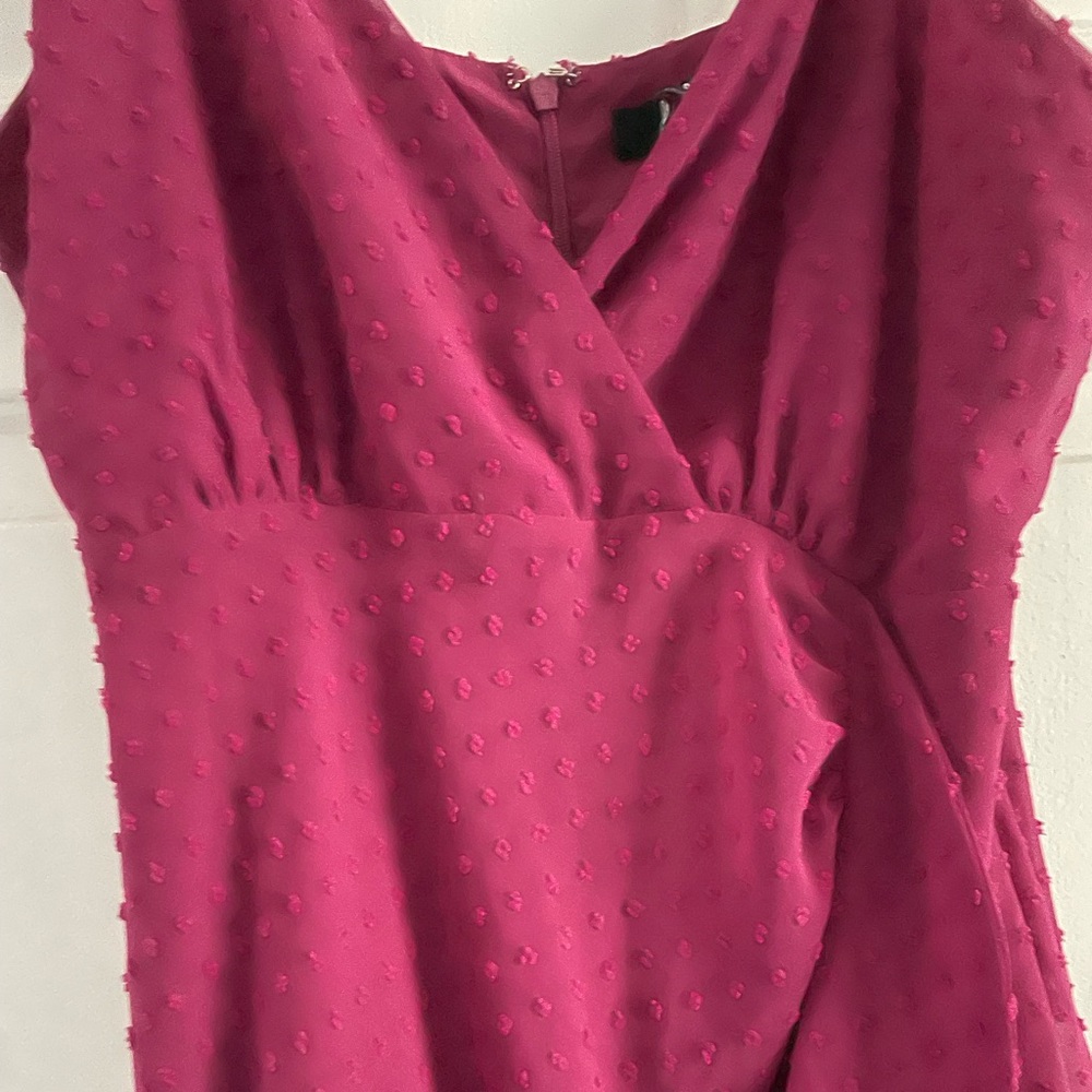 Lulu's Purple High-Low Ruffle Wrap Dress - Picture 7 of 8